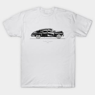 Tucker Torpedo 1948 - Black and White Watercolor T-Shirt